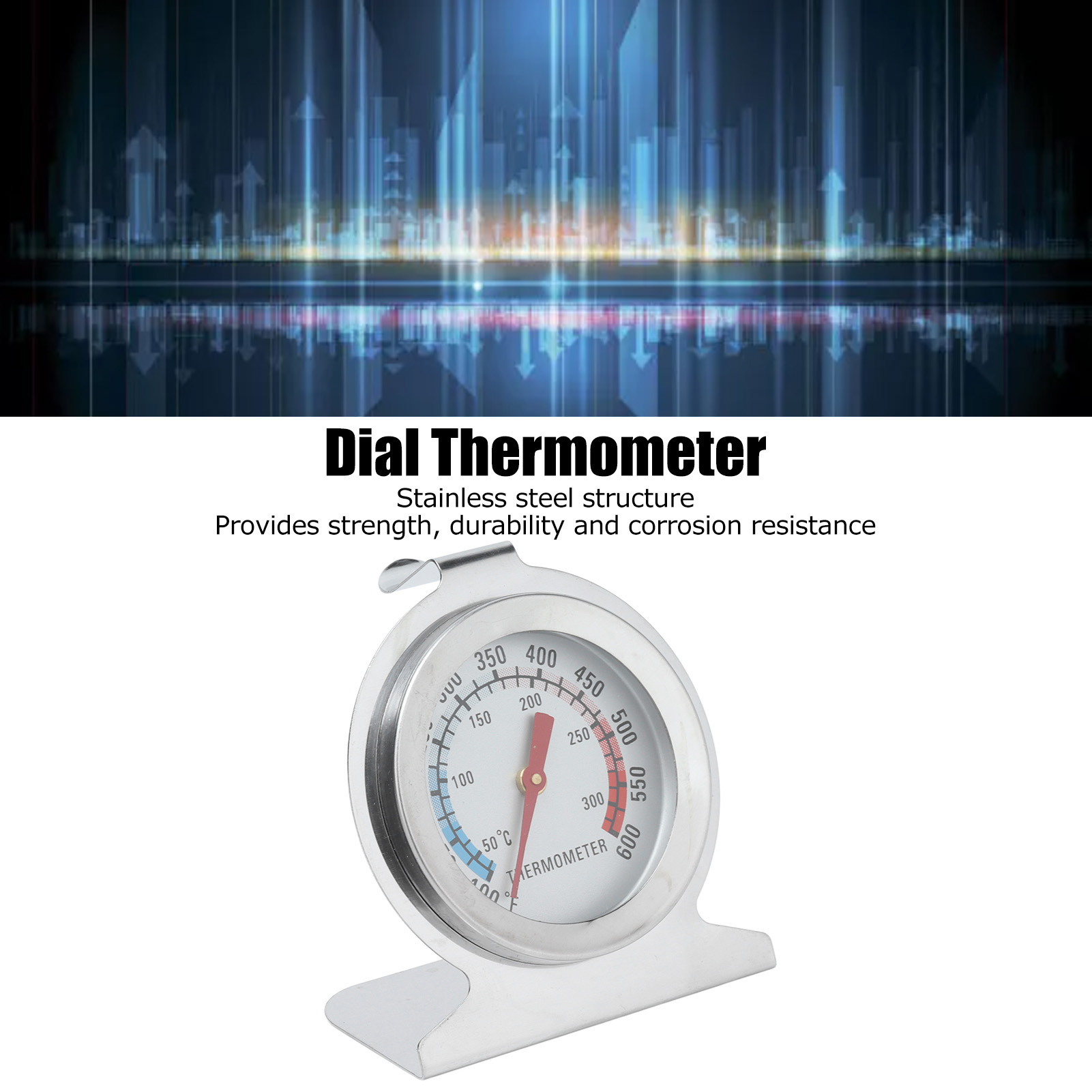 Oven Thermometer Analog - 온도계 오븐 온도계 스테인레스 스틸 포인터