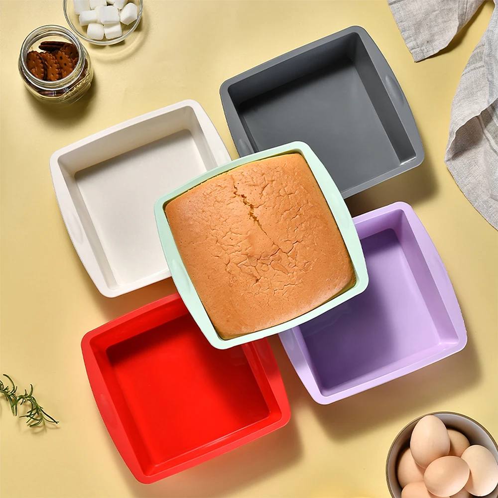 Kitchen Baking Store - 실리콘 사각 케이크 몰드, 간편한 분리