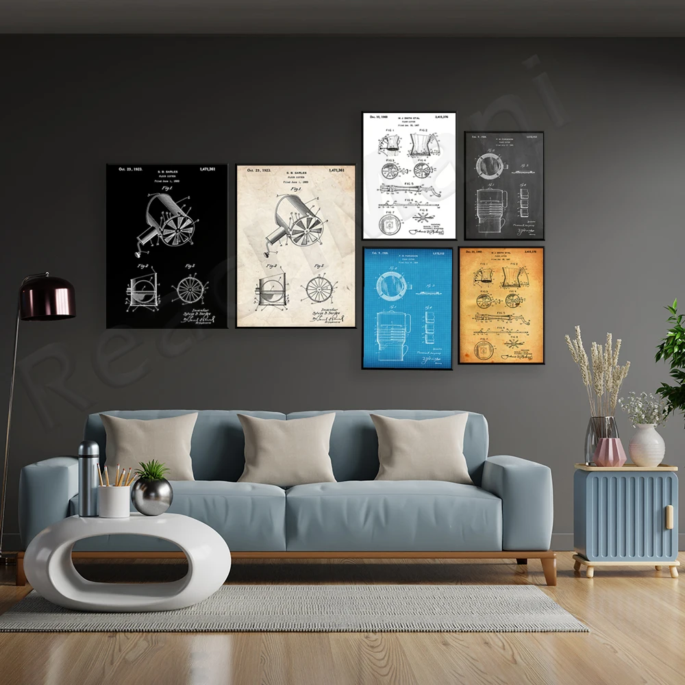 Kitchen Baking Wall Art - 밀가루 체 1926년 특허 프린트, 베이킹
