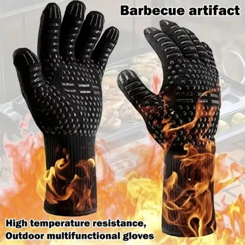 Kitchen Baking Gloves - 원피스 바베큐 장갑 고온 저항 오븐