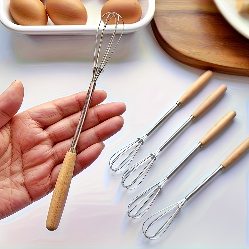 Kitchen Baking Must Haves - 스테인리스 스틸 미니 계란 거품기 나무