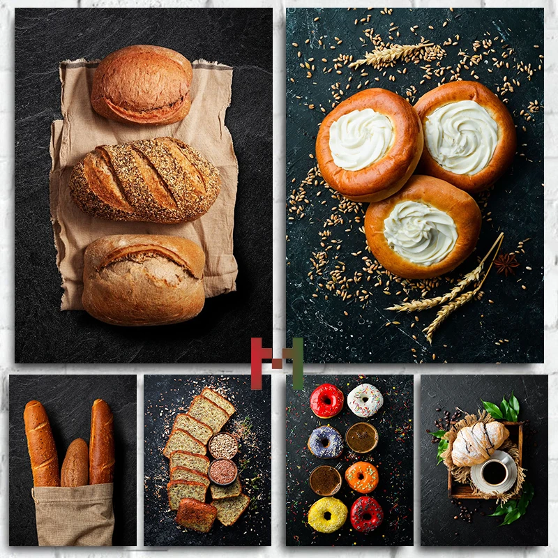 Kitchen Baking Wall Art - 음식 주방 칠판 빵 디저트 포스터