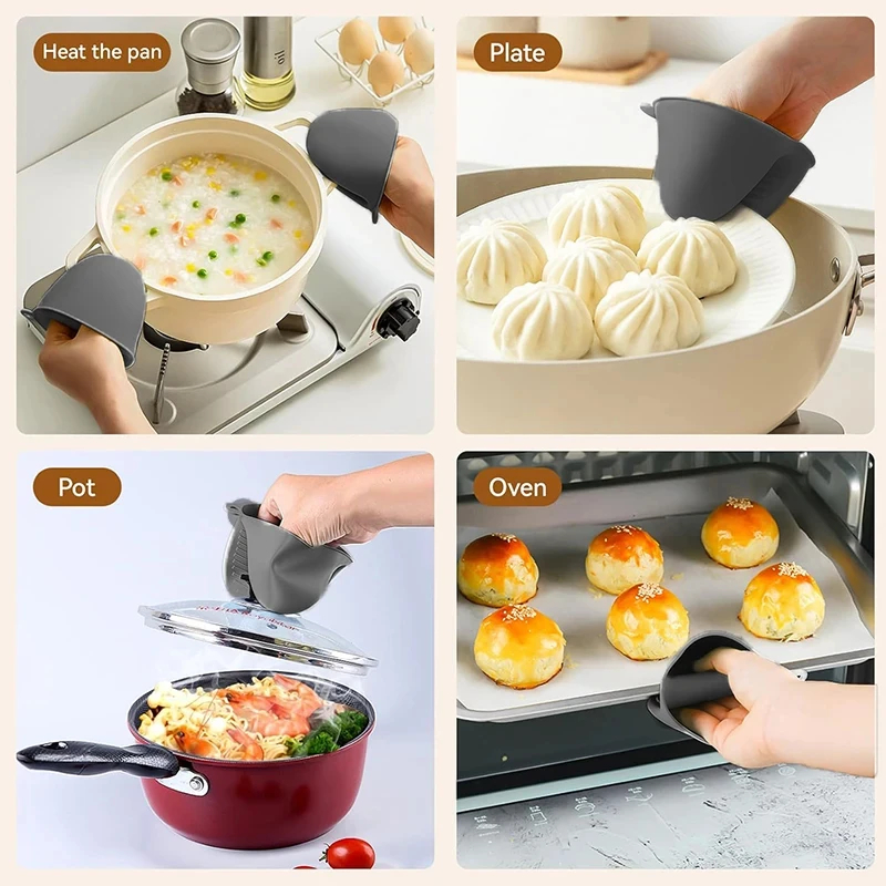2개 미니 오븐 장갑 실리콘 내열 요리 장갑 절연 논슬 - Kitchen Baking Gloves 리뷰 및 가격