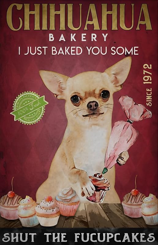 치와와 베이커리, 요즘 집에서 케이크를 굽고 있어요.  - Kitchen Baking Wall Art 리뷰 및 가격