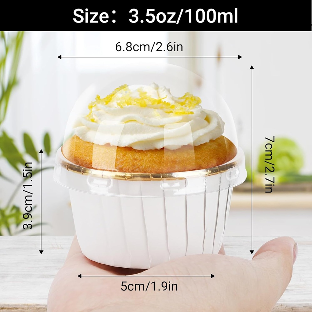 50개 머핀 컵 종이 컵케이크 래퍼 베이킹 컵 케이스  - Kitchen Baking Supplies 리뷰 및 가격