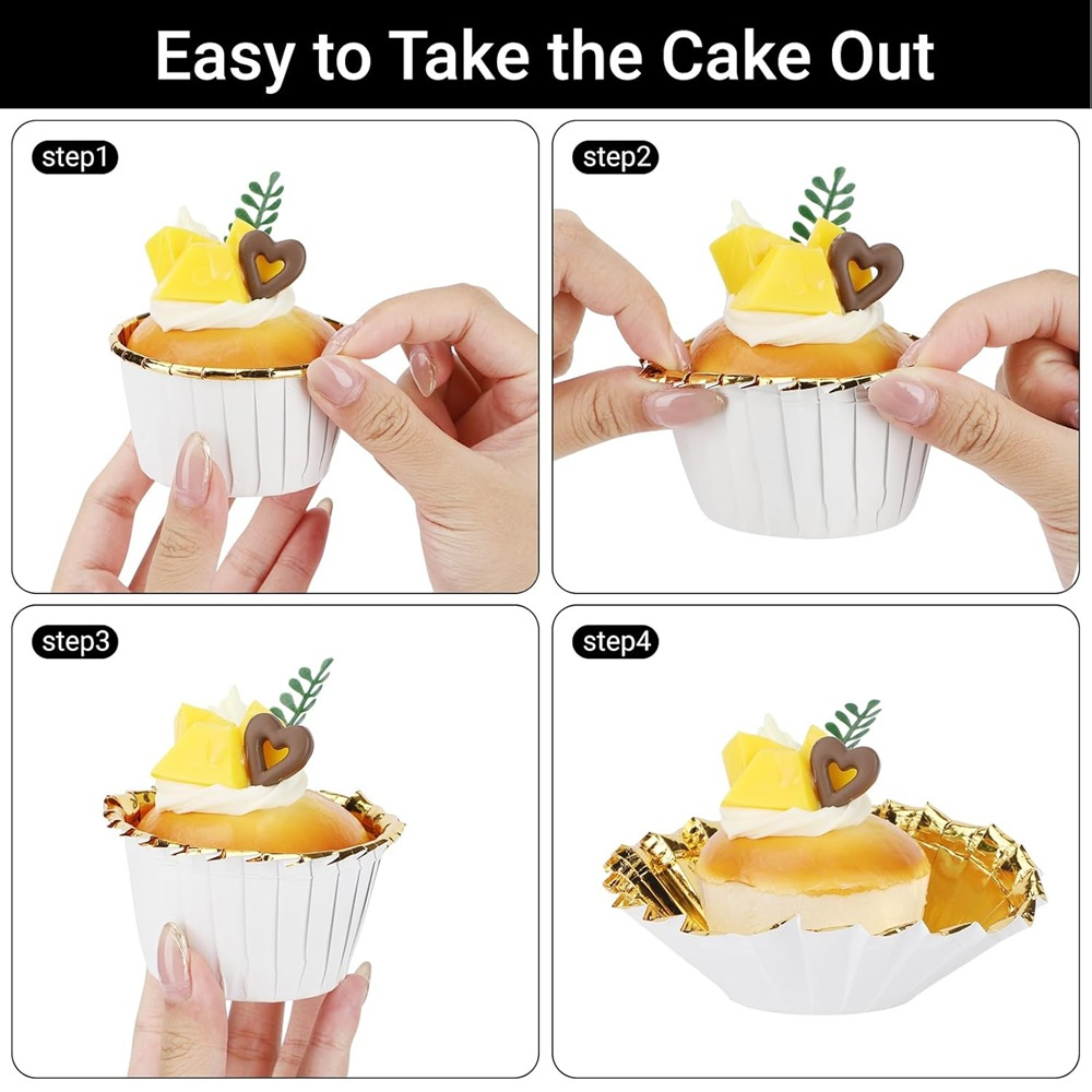 50개 머핀 컵 종이 컵케이크 래퍼 베이킹 컵 케이스  - Kitchen Baking Supplies 리뷰 및 가격