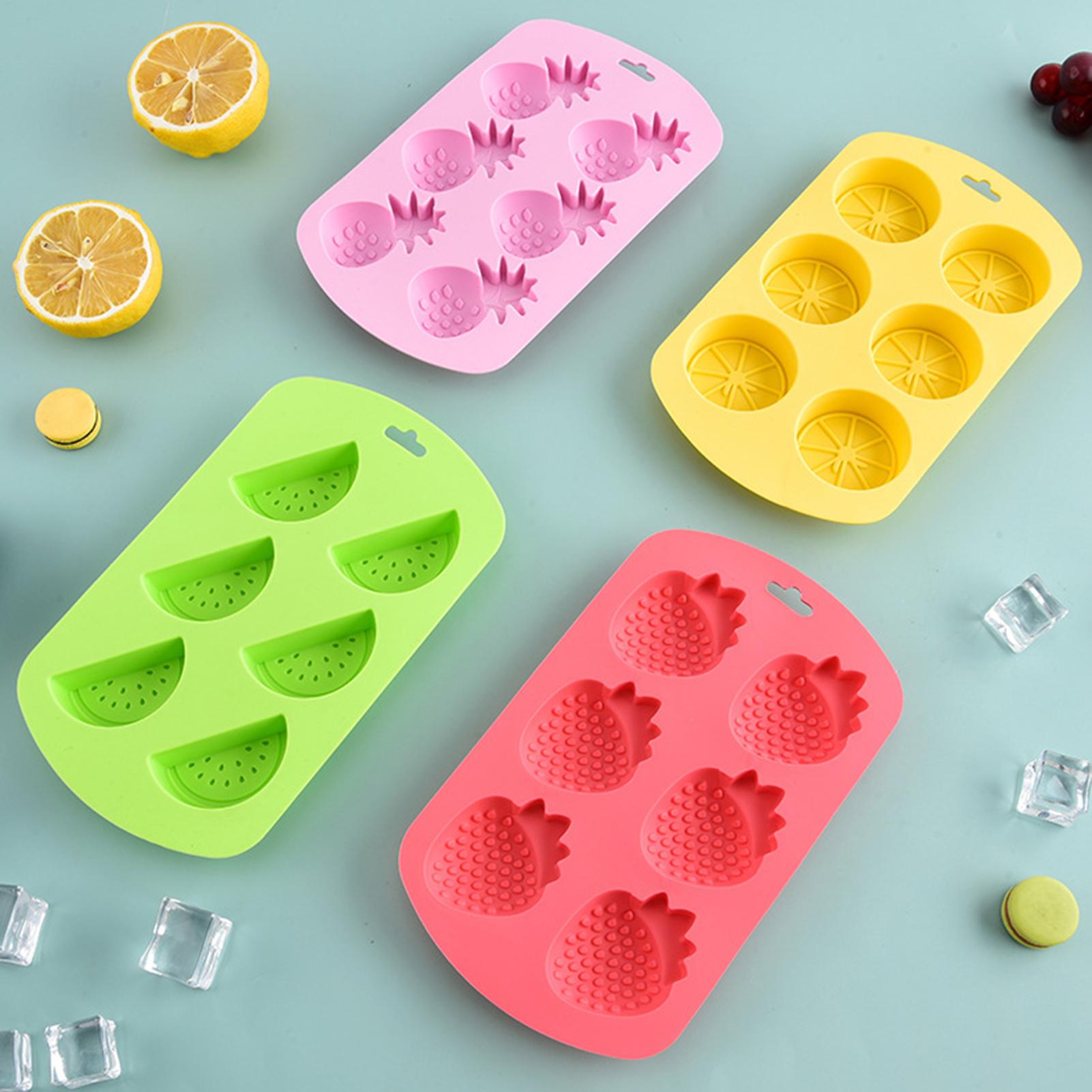 6구 과일 모양 실리콘 캔디 몰드 논스틱 재사용 가능  - Kitchen Baking Supplies 리뷰 및 가격