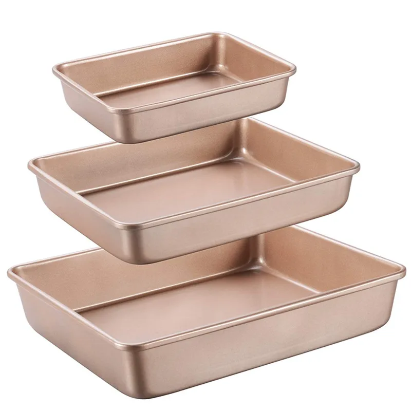 두꺼운 탄소강 황금 베이킹 트레이 Nonstick 사각 - Springform Pan Set 리뷰 및 가격