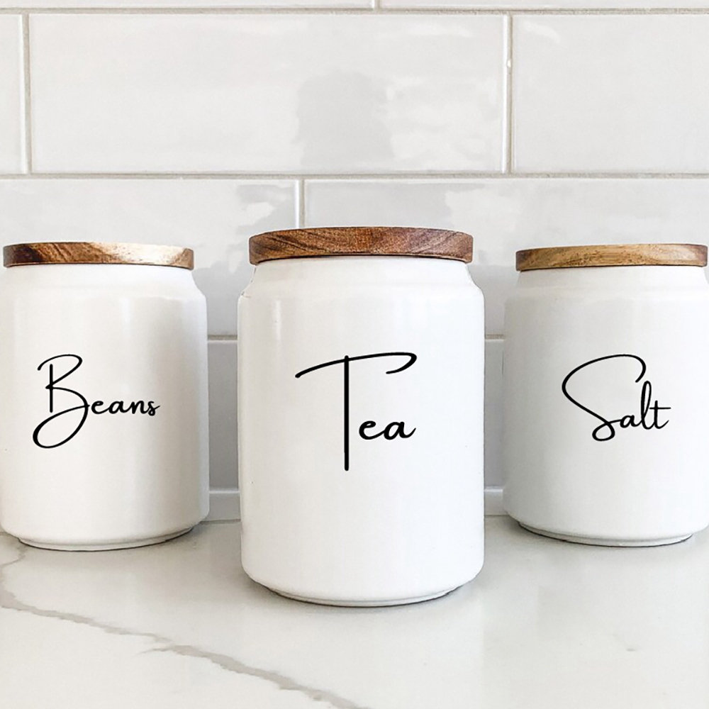 주방 조직 용기 항아리 라벨 스티커 방수 데칼 차 커피 - Kitchen Baking Wall Art 리뷰 및 가격
