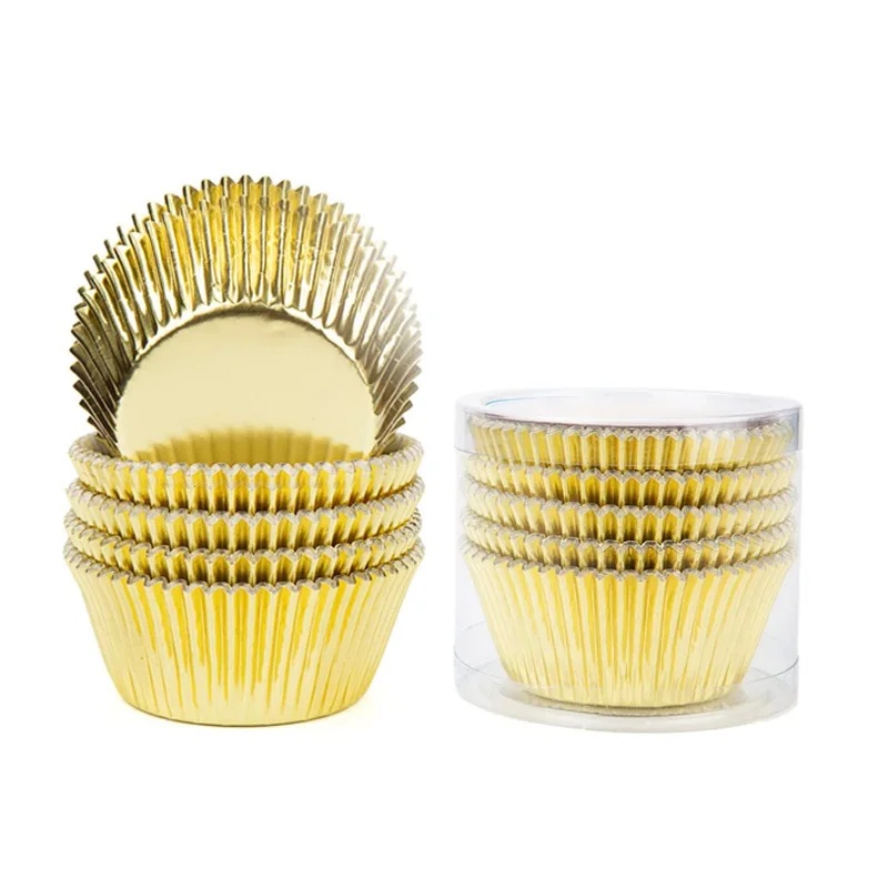 금박 컵케이크 라이너 100개 세트, 다기능 케이크 컵 - Kitchen Baking Supplies 리뷰 및 가격