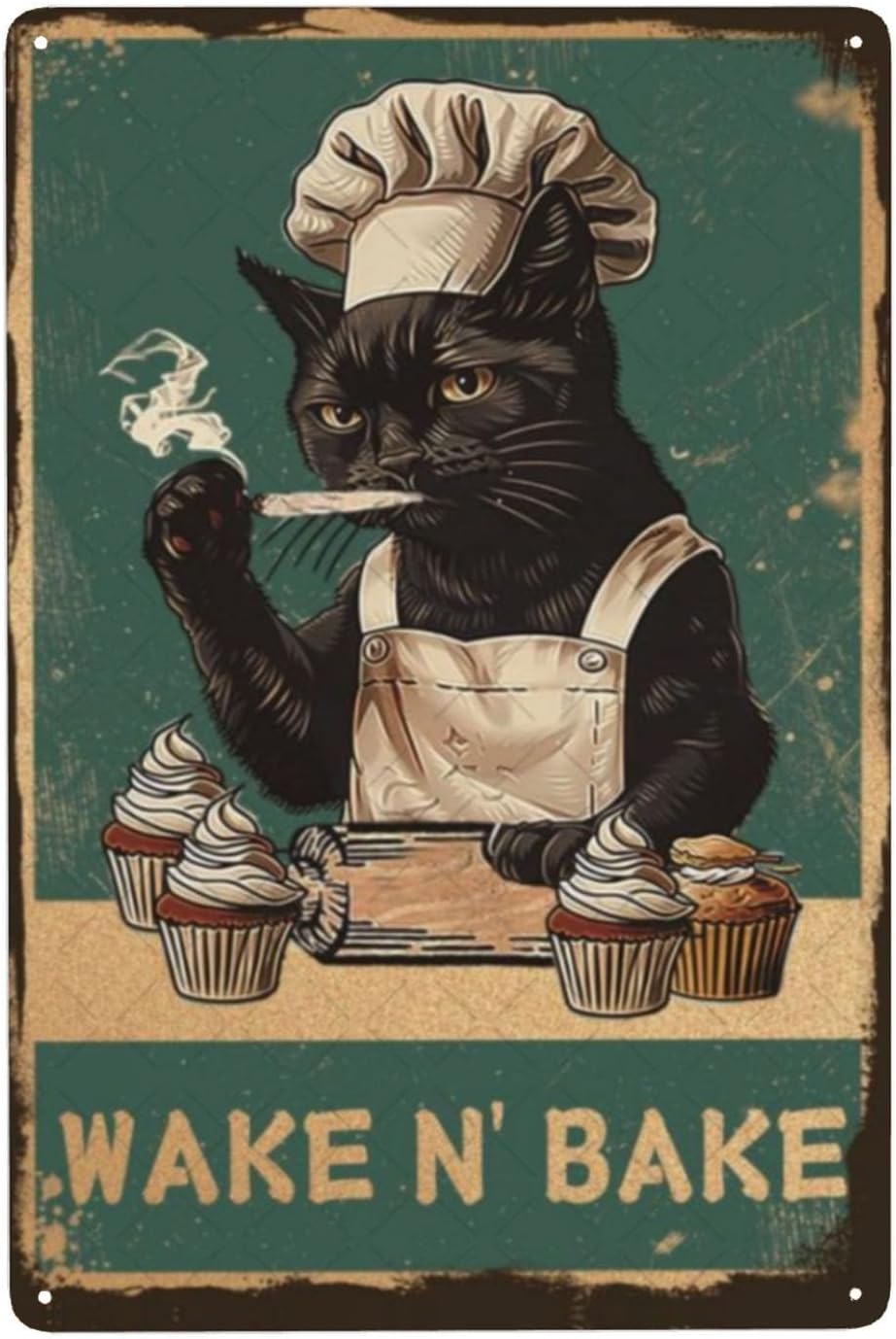 웨이크앤베이크 메탈 사인 블랙 캣 벽 장식 주방 벽 예 - Kitchen Baking Wall Art 리뷰 및 가격