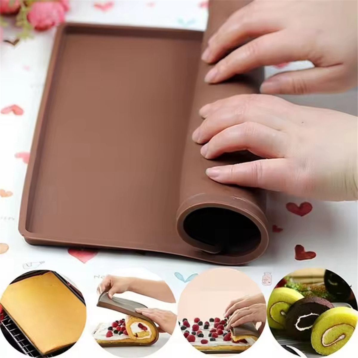 【필수품목 목록】 3PC 실리콘 베이킹 매트 케이크 롤 - Kitchen Baking Must Haves 리뷰 및 가격